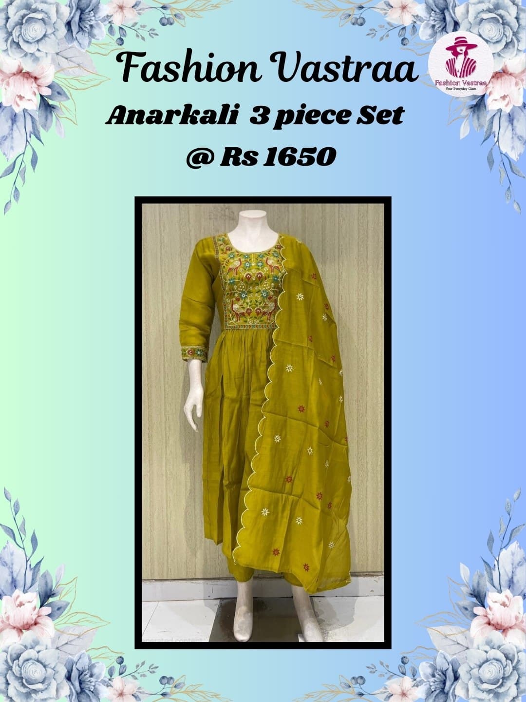 Anarkali 3 piece set