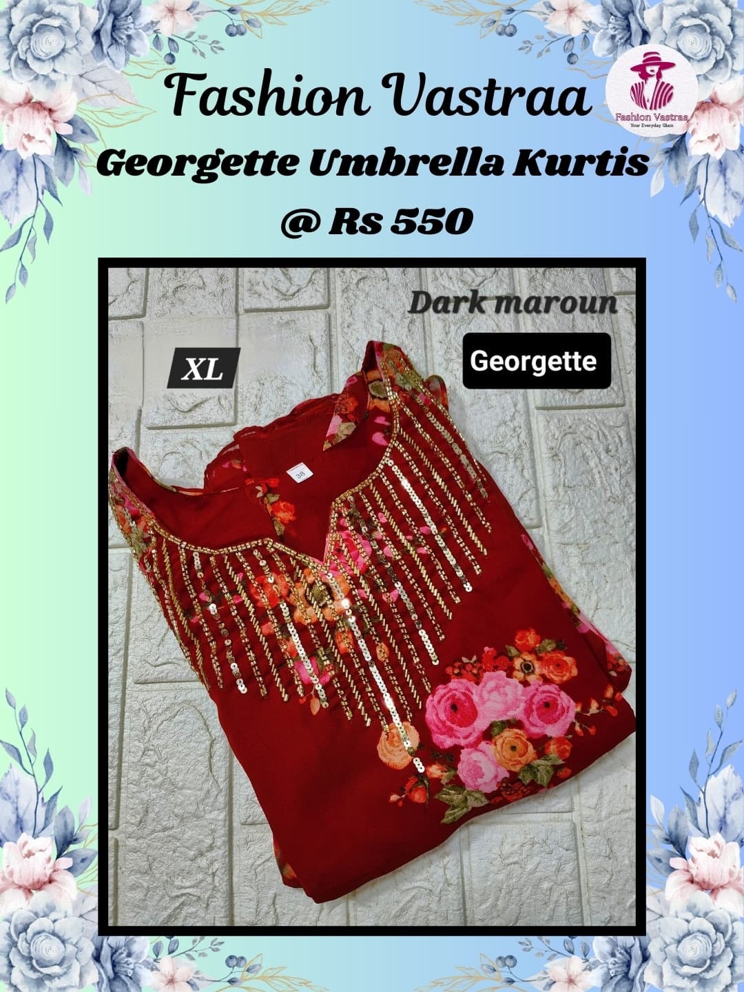 Georgette Umbrella Kurtis